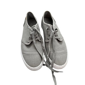 TOMS Men's Grey Canvas Lace Up Sneakers Size 9